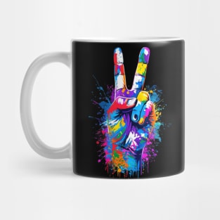 Graffiti Peace: Urban Pop Art Vibes Mug